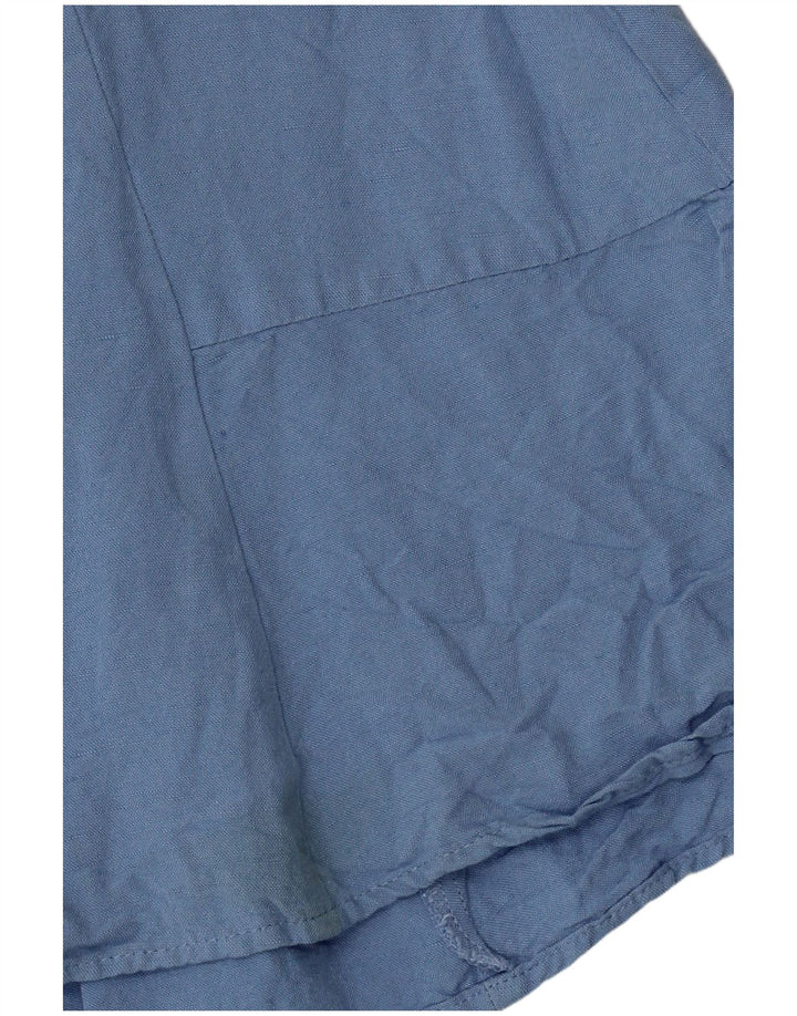 Zara Mujer Mono Corto UK 12 Viscosa Azul Medio
