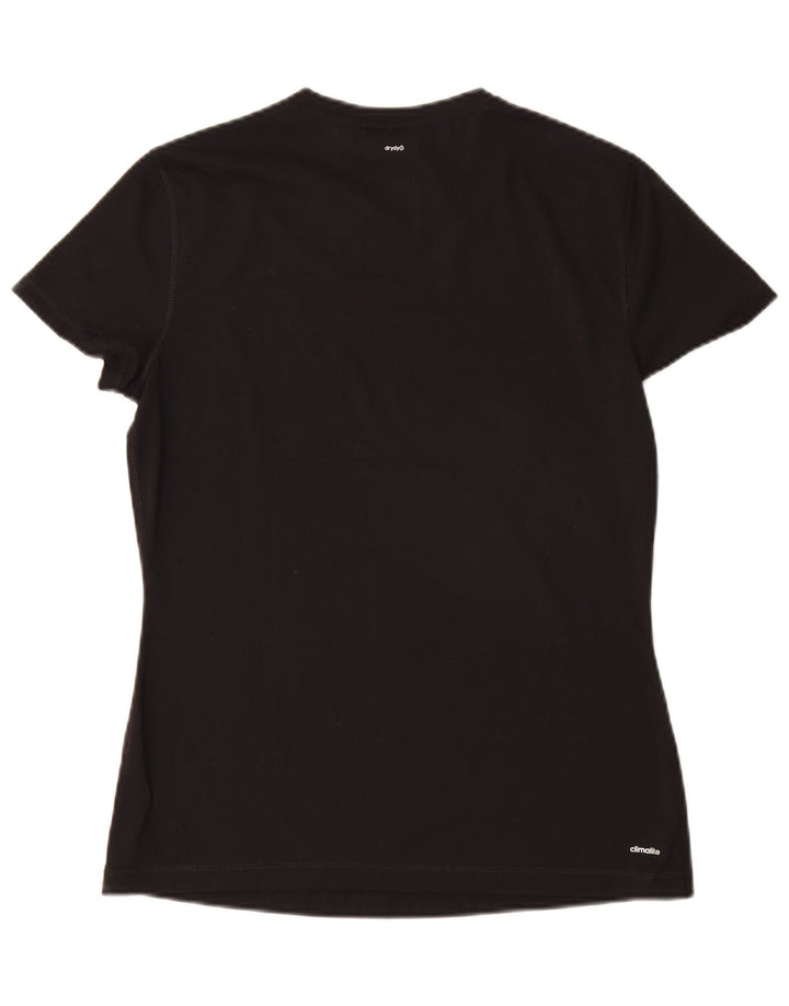 Adidas Mujer Climalite Camiseta Top UK 12/14 Mediano Negro Poliéster