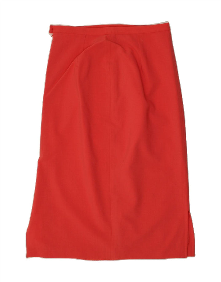 VINTAGE Womens A-Line Skirt UK 14 Large W32  Red Polyester Vintage Vintage and Second-Hand Vintage from Messina Hembry 