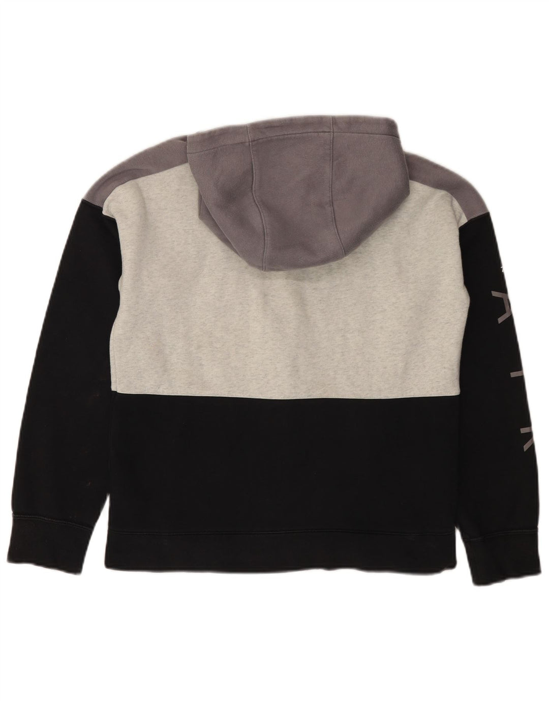 NIKE Sudadera con capucha y cremallera Air Graphic para niños 13-14 años XL Negro Colorblock