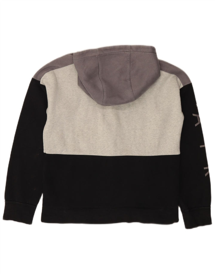 NIKE Sudadera con capucha y cremallera Air Graphic para niños 13-14 años XL Negro Colorblock