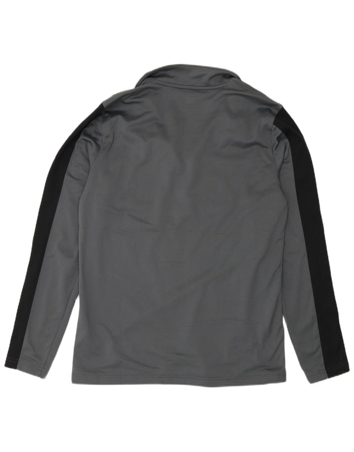 Under Armour Hombre Zip Neck Pullover Chándal Top Grande Gris Colorblock