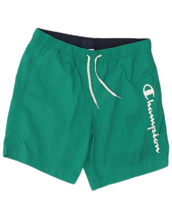 Champion Shorts De Natación Gráficos Para Hombre Poliéster Verde Grande