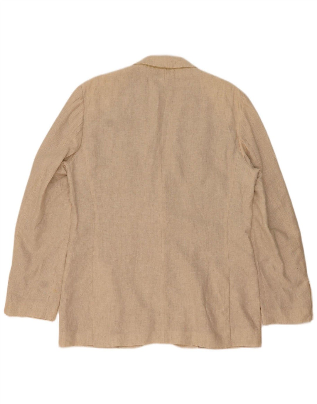 ZARA Chaqueta tipo blazer de 2 botones para hombre EU 52 Large Beige Linen