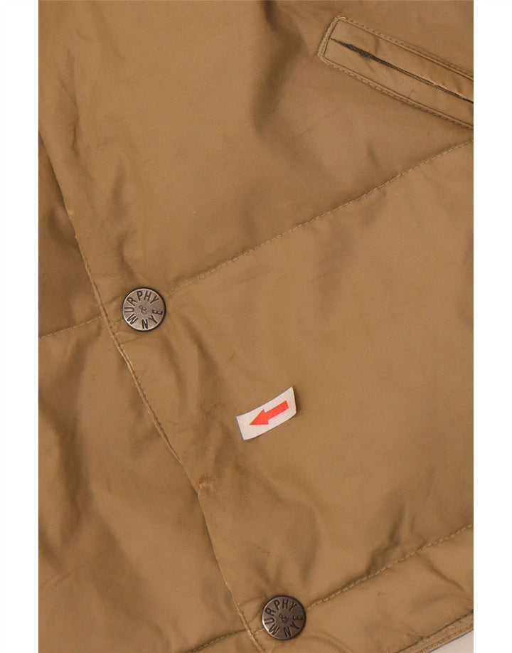 Murphy & Nye Chaleco acolchado para hombre UK 36 Small Beige Nylon