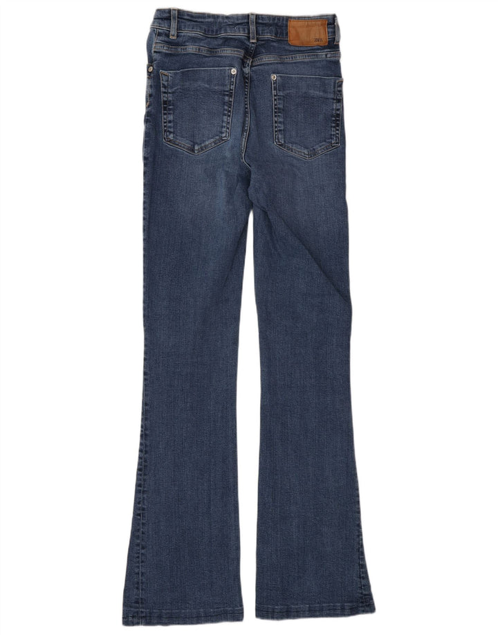 Zara Jeans Acampanados Para Mujer EU 38 Small W28 L32 Algodón Azul