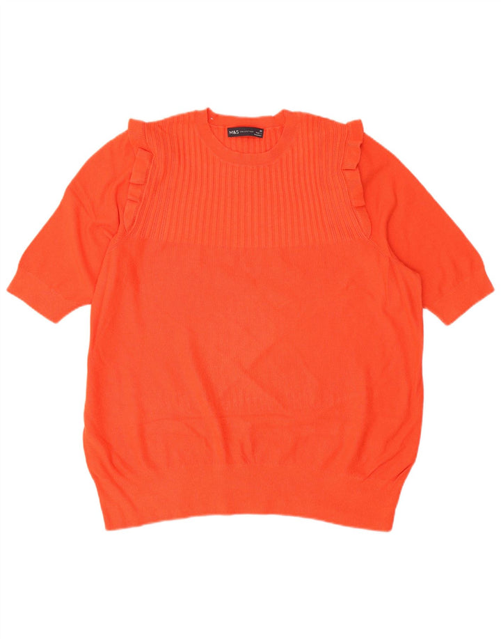 Marks & Spencer Blusa para Mujer Top UK 20 2XL Viscosa Naranja