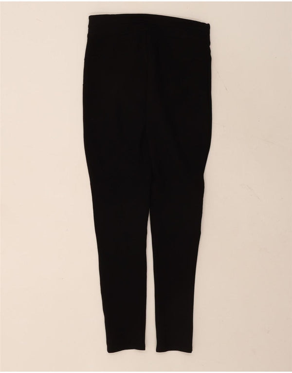 Zara Mujer Pantalones Casuales Ajustados Cortos Medianos W28 L25 Bloque De Color Negro