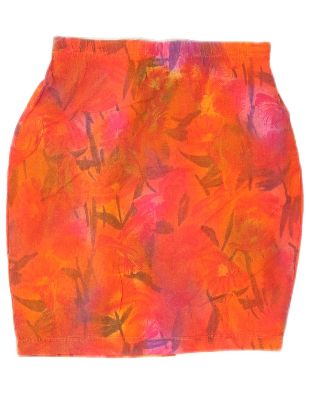 Falda lápiz vintage para mujer IT 44 Mediana W25 Multicolor Floral