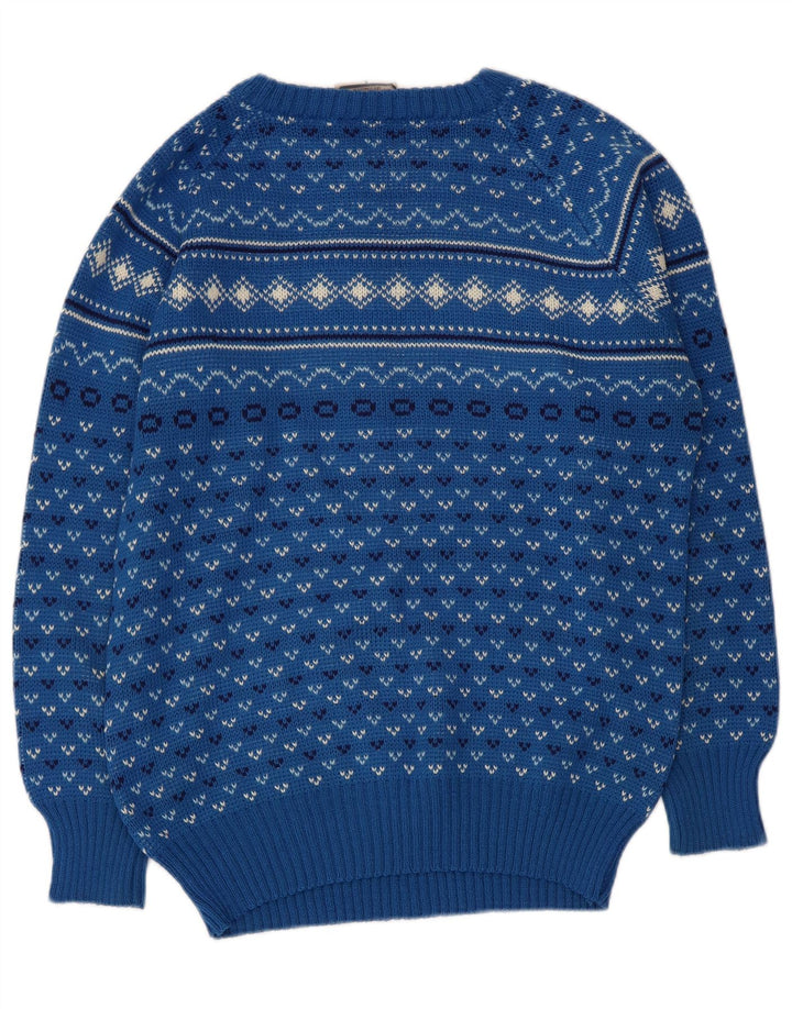 Levi's Suéter De Cuello Redondo Para Hombre Acrílico Geométrico Azul Pequeño