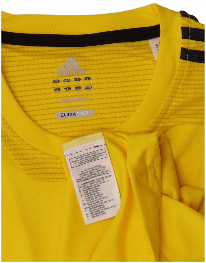 Adidas Mens Climacool Camiseta Top Grande Poliéster Amarillo