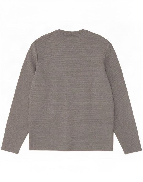 Zara Hombre Top Manga Larga Poliéster Gris Medio