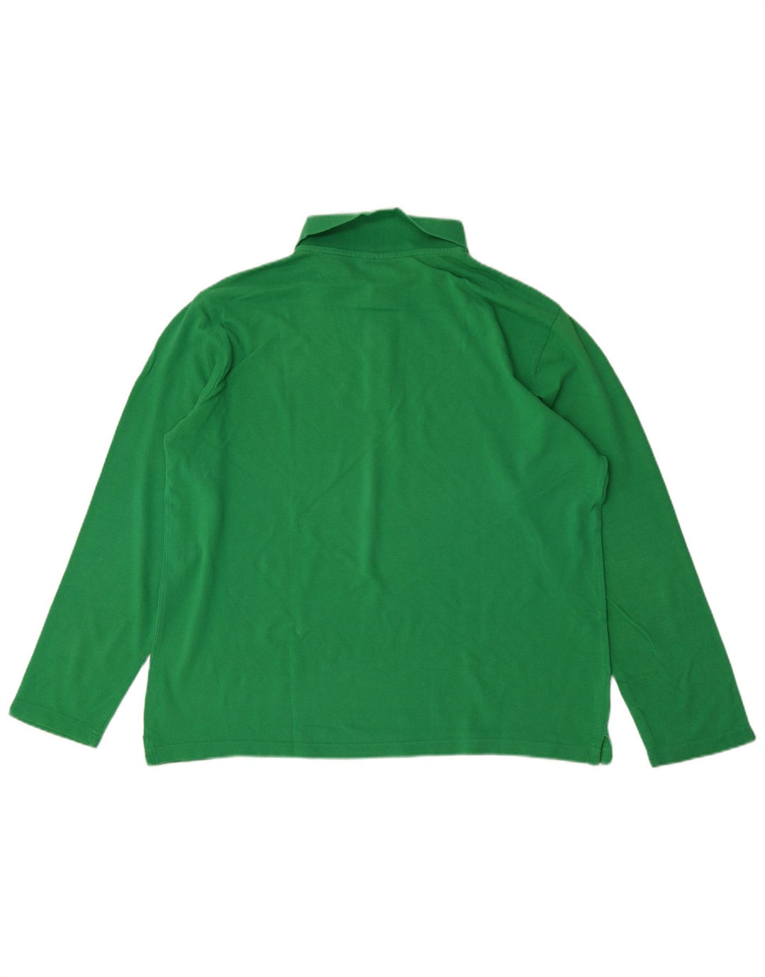 Kappa Polo de manga larga para hombre, talla grande, verde