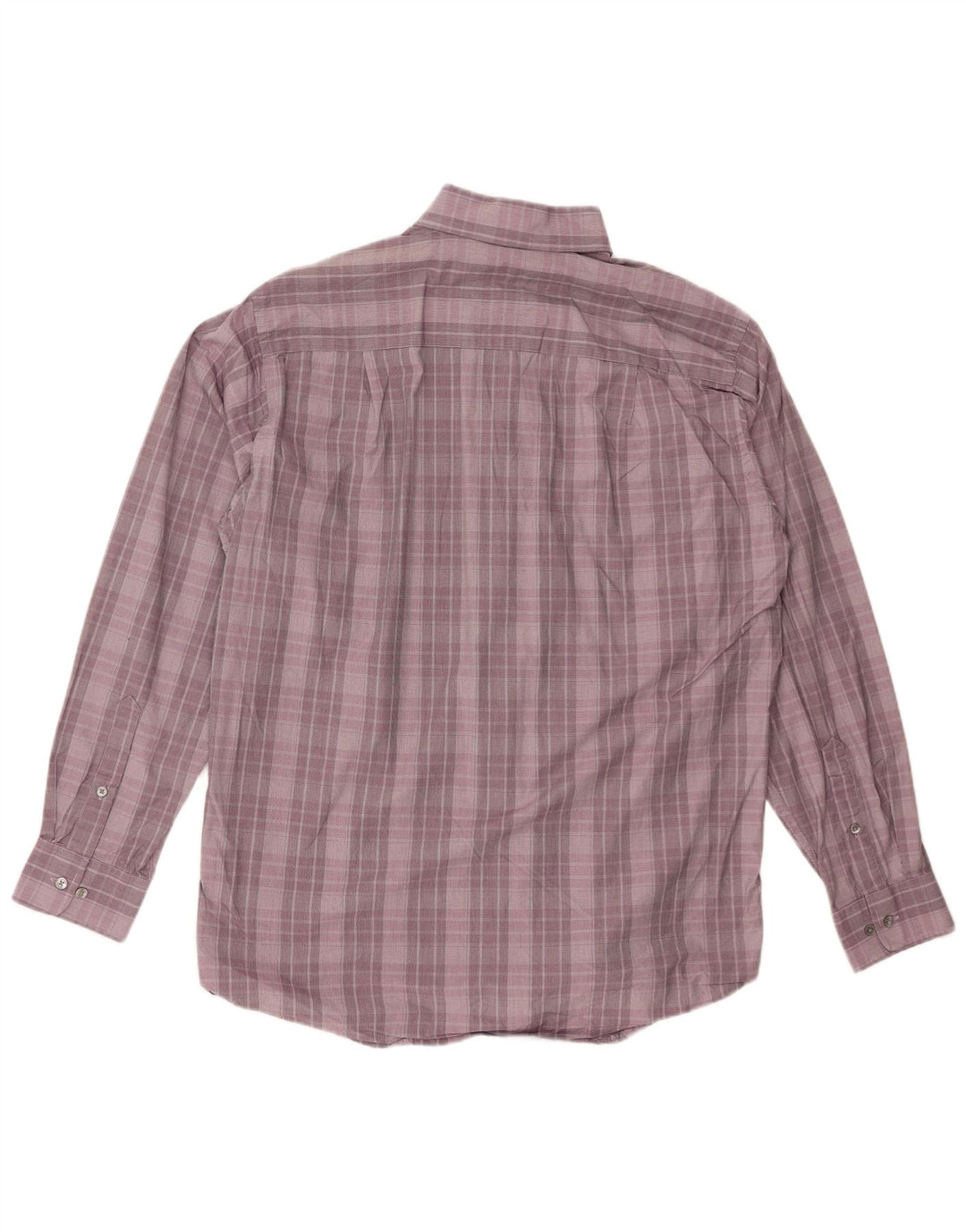 CALVIN KLEIN Camisa de corte regular para hombre Talla 16 Algodón a cuadros morado grande