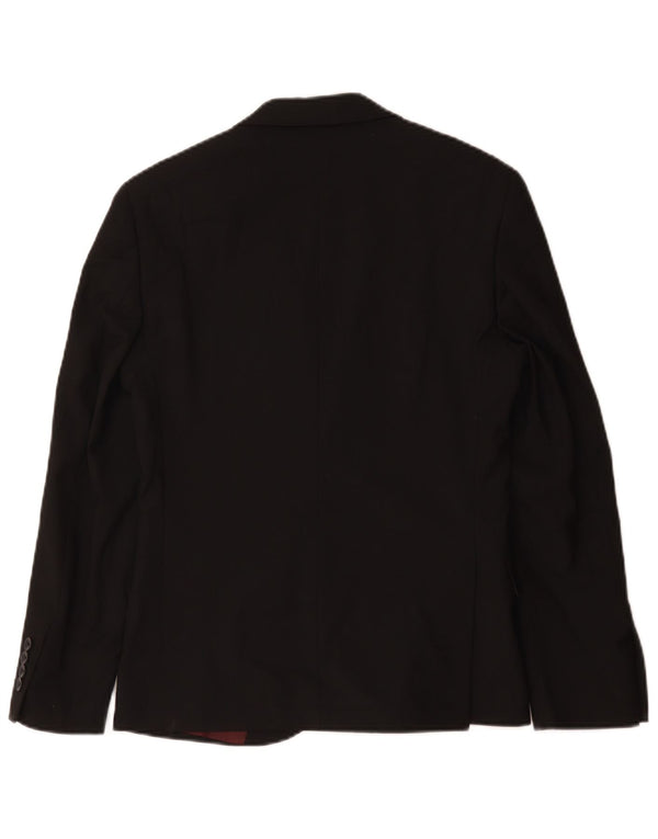 Marks & Spencer Chaqueta tipo blazer ajustada con 2 botones para hombre UK 34 XS Negro