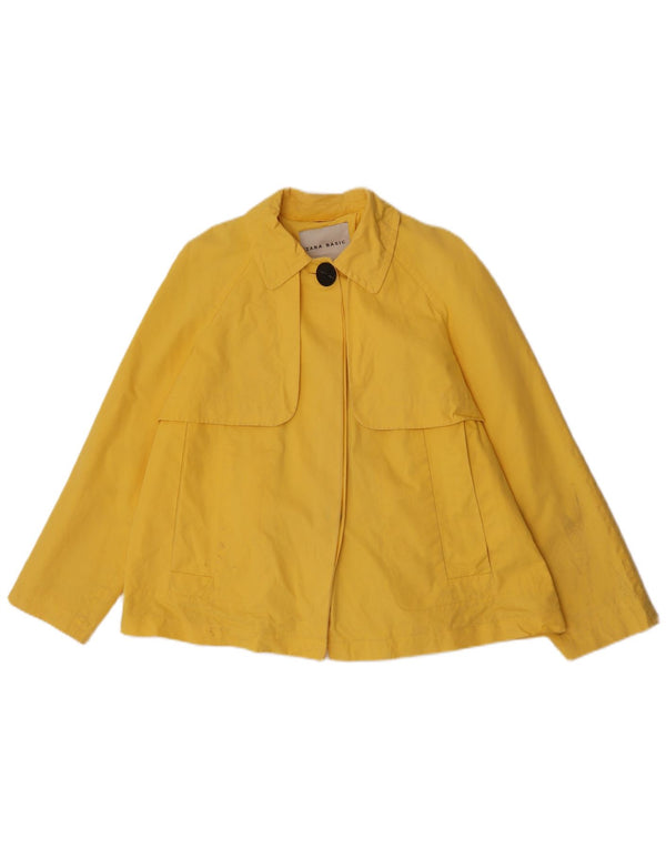 Zara Chaqueta Bomber para Mujer UK 46 Grande Algodón Amarillo