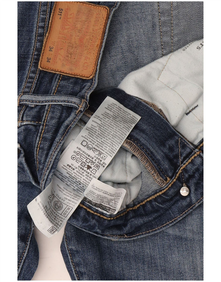 Levi's Hombre 511 Slim Jeans W34 L28 Algodón Azul