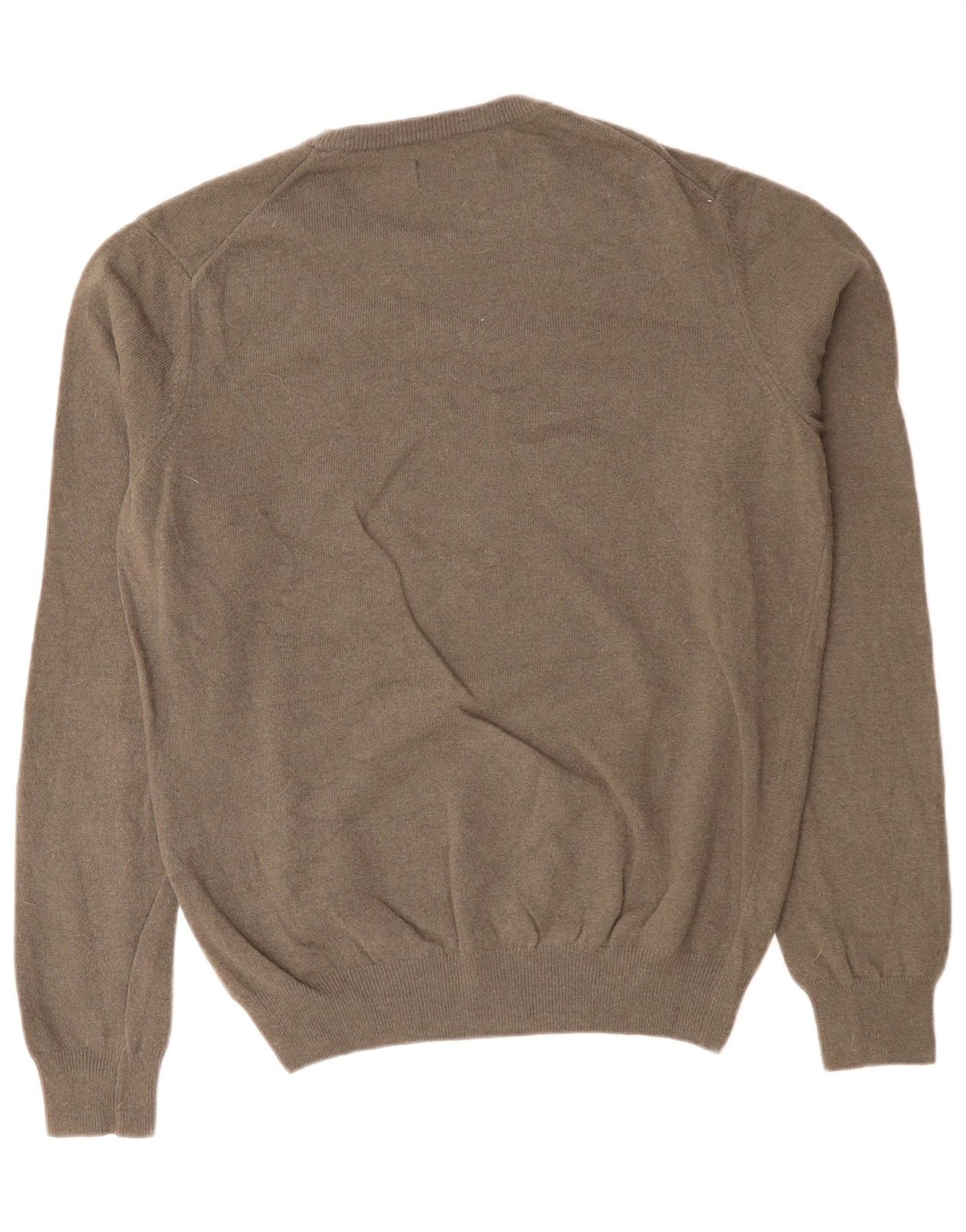 TRUSSARDI Jersey de cuello redondo para hombre, talla grande, lana gris