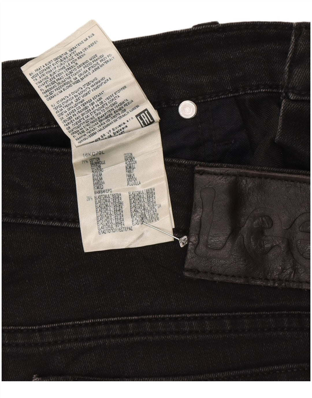 Vaqueros ajustados para hombre Lee W34 L34 Algodón gris
