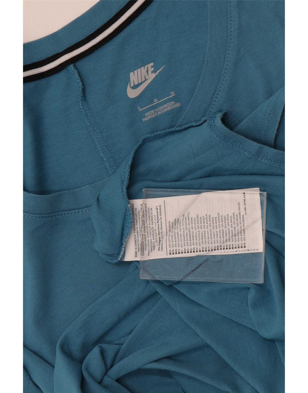Nike - Camiseta sin mangas con gráfico extragrande para mujer, talla 40, algodón azul grande