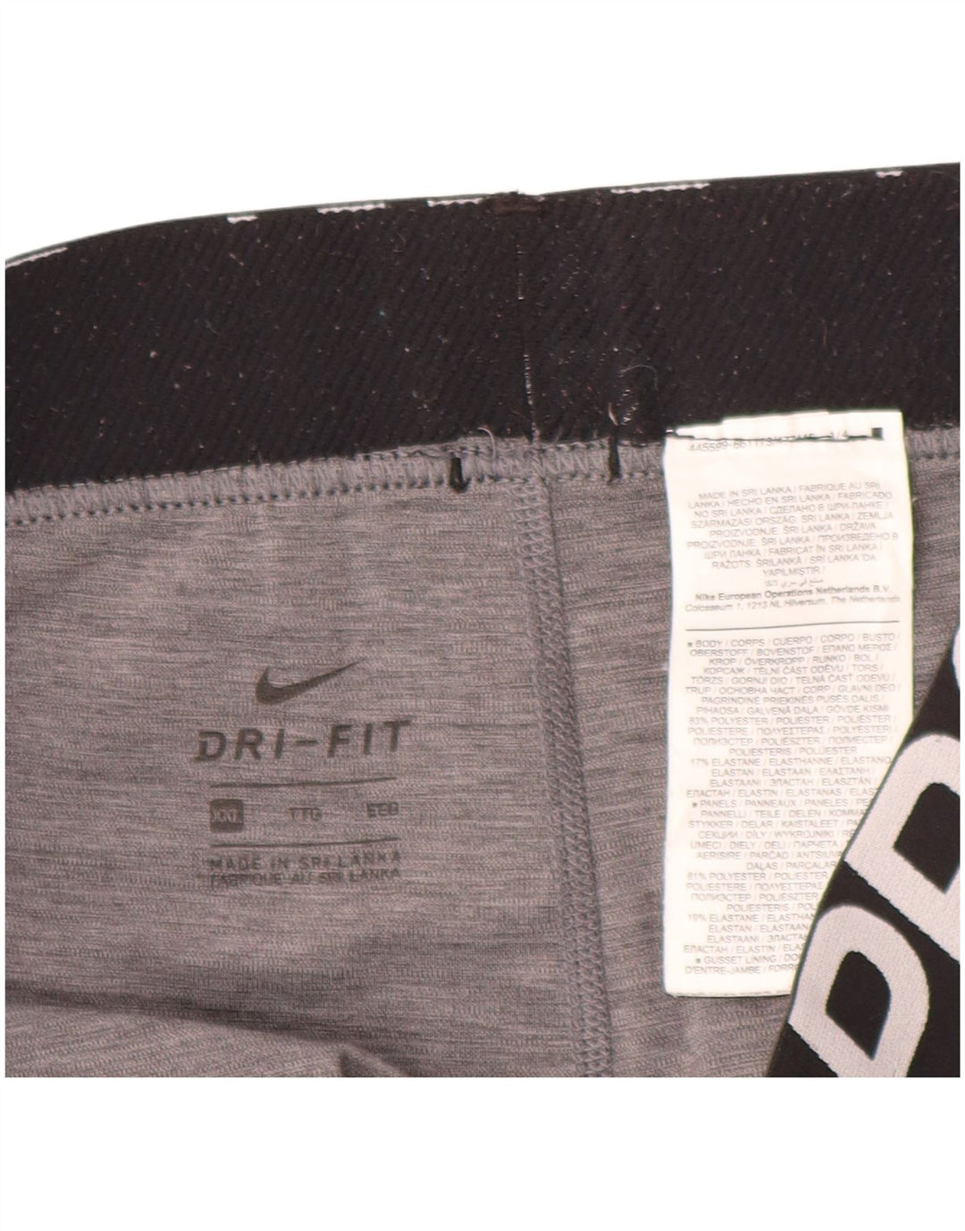 Leggings capri con gráfico Dri Fit para mujer NIKE UK 20 2XL Gris Colorblock