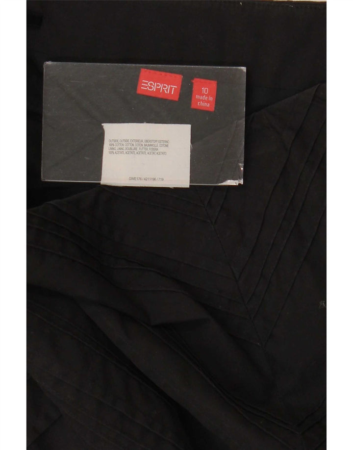 Esprit Falda Acampanada para Mujer UK 10 Small W30 Algodón Negro