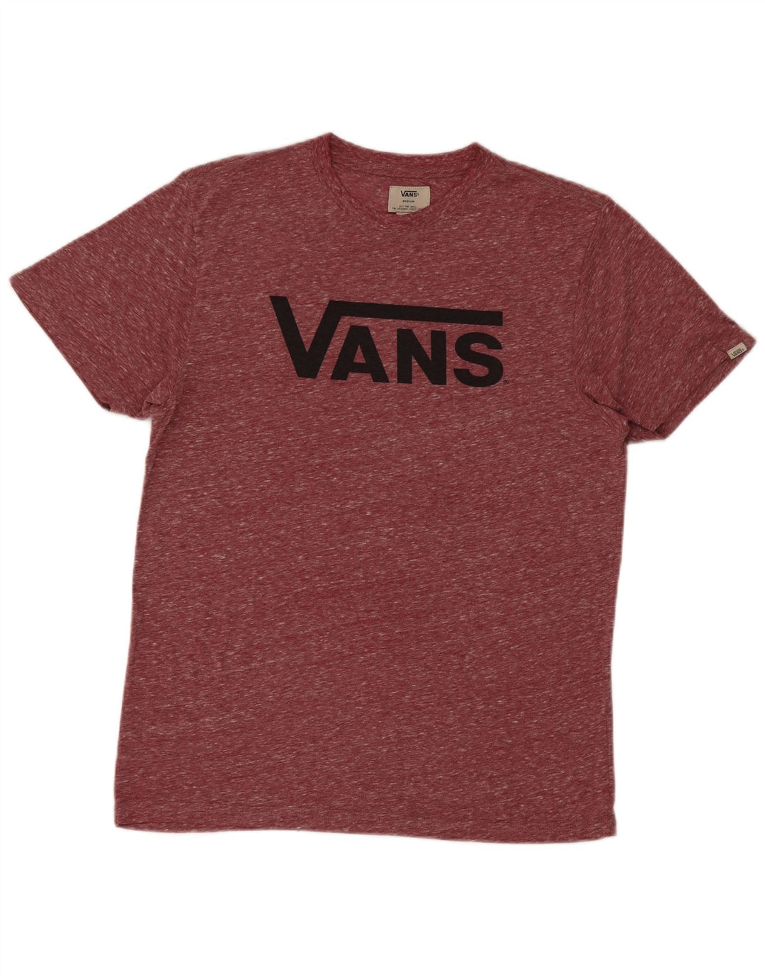 VANS Camiseta gráfica para hombre Top Medium Maroon Flecked