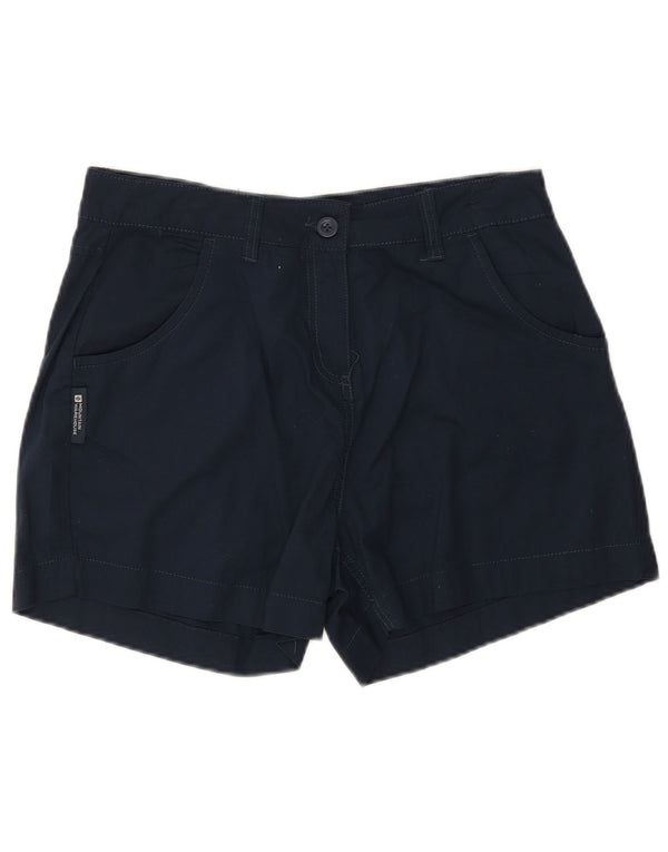 Mountain Warehouse Womens Casual Shorts UK 12 Medium W30 Navy Blue Cotton