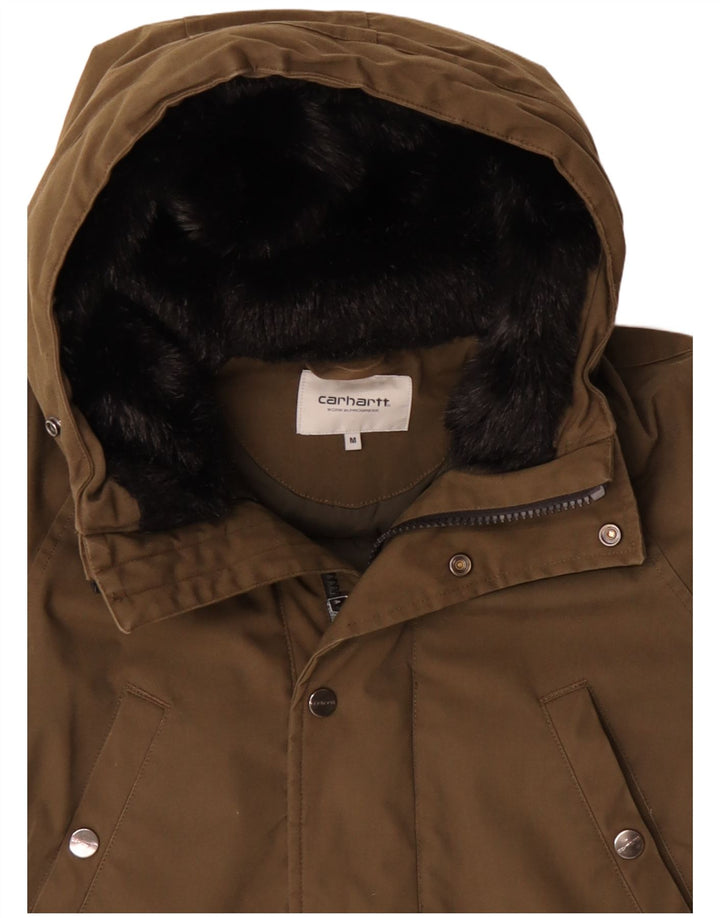 Carhartt Chaqueta utilitaria con capucha para hombre UK 38 Algodón caqui mediano