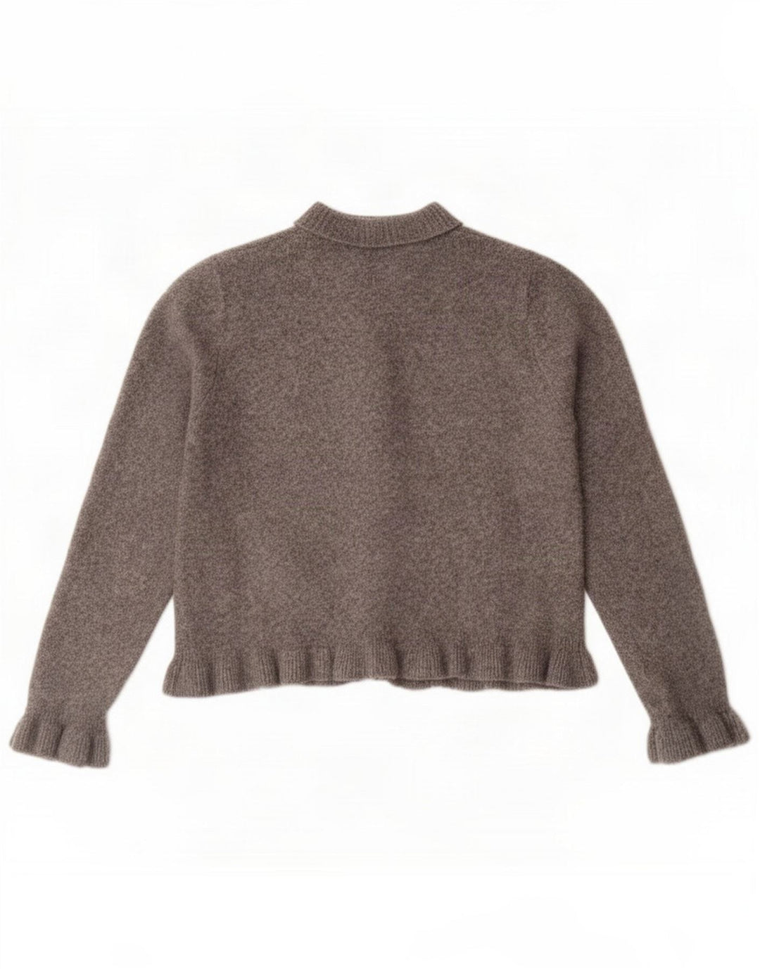 Zara Mujer Cárdigan Suéter UK 44 Poliéster Gris Medio