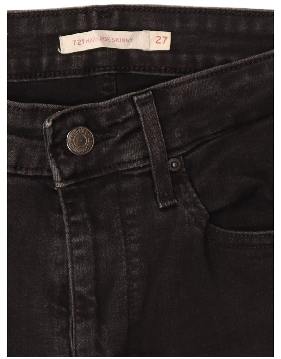 LEVI'S Jeans ajustados de talle alto 721 para mujer W27 L30 Gris