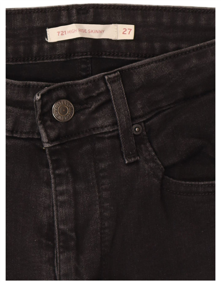LEVI'S Jeans ajustados de talle alto 721 para mujer W27 L30 Gris