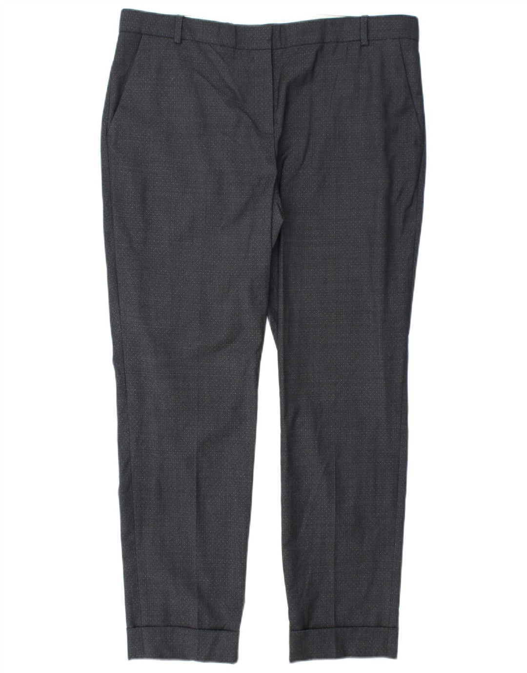 JIGSAW Pantalones chinos rectos para mujer UK 14 Large W34 L28 Gris manchado