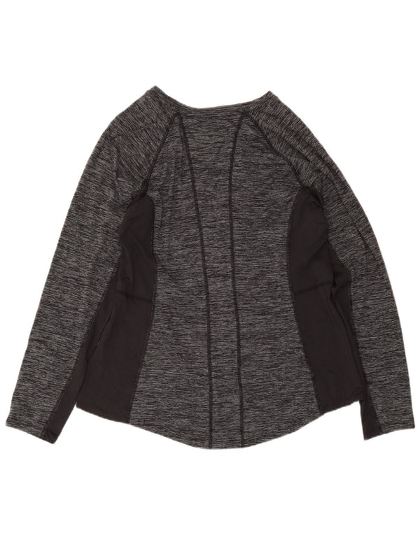 Fila Mujer Top Manga Larga UK 40 2XL Gris Moteado Poliéster Deportes