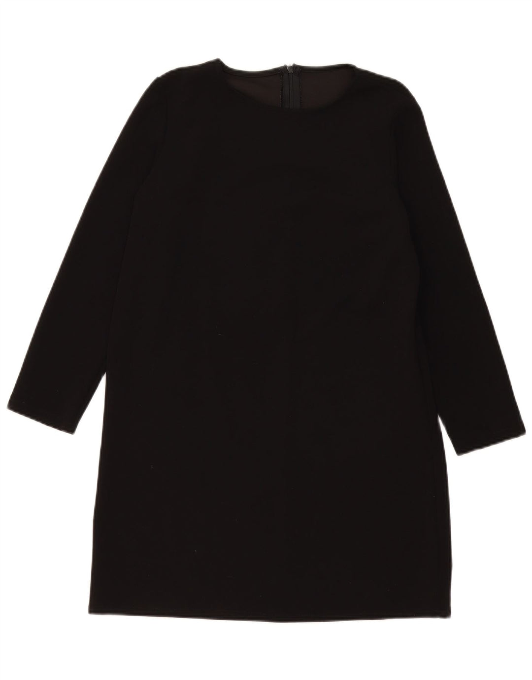 Vintage mujer manga larga cambio vestido Reino Unido 14 medio negro