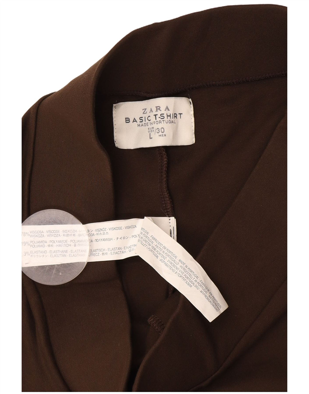 Zara Leggings para mujer UK 44 Large Viscosa marrón