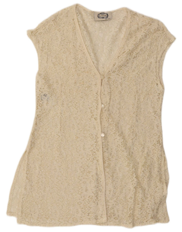 LA SIRENETTA Blusa sin mangas para mujer UK 44 Medium Off White Viscosa