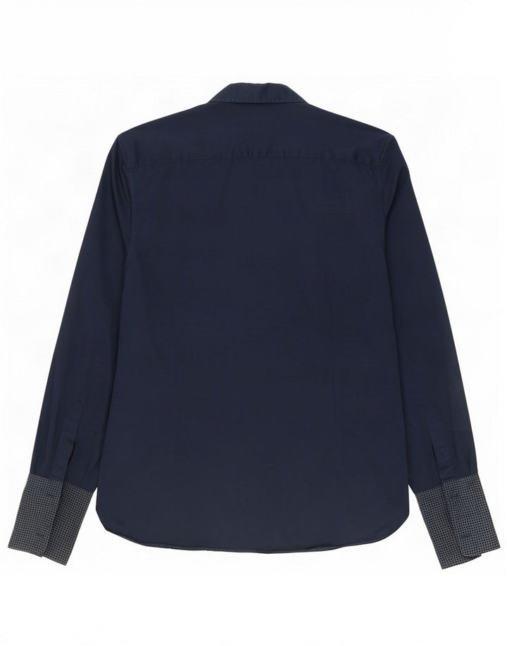 Ted Baker Camisa formal para hombre Talla 15.5 Mediana Azul marino manchada