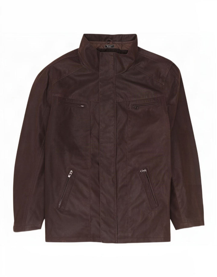 Rino & Pelle Chaqueta de piel sintética para hombre IT 52 XL Poliéster marrón