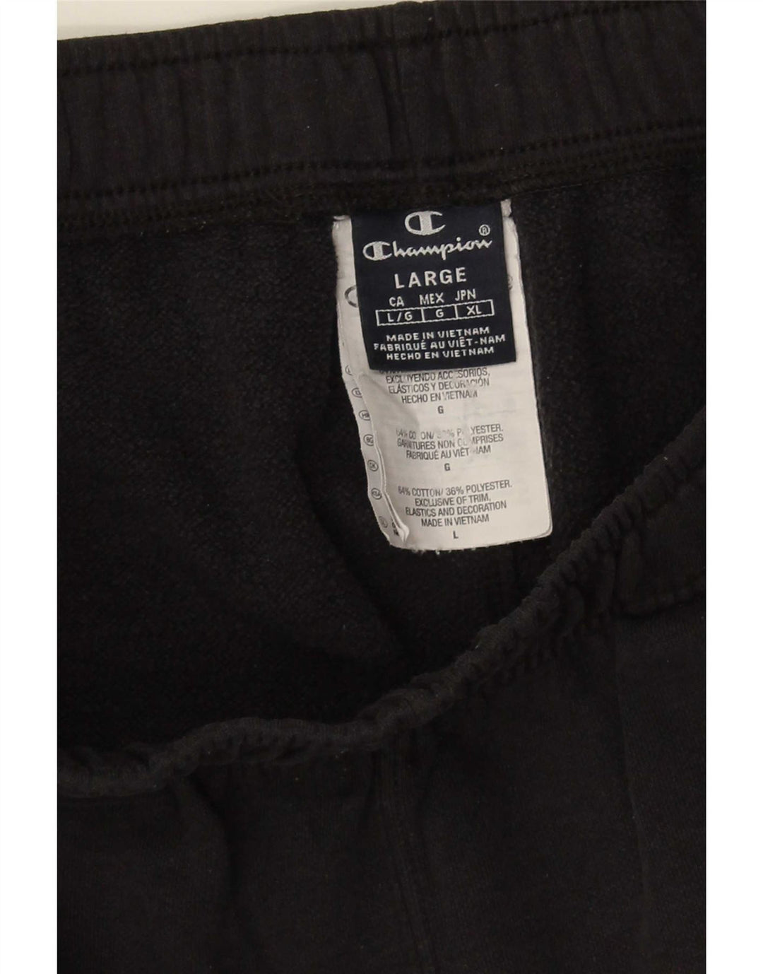 Champion Pantalones De Chándal Cortos Para Hombre Algodón Negro Grande