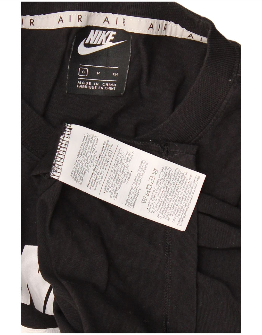 Nike Camiseta gráfica extragrande para mujer UK 10 Small Black Cotton