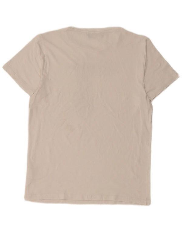 TRUSSARDI Camiseta gráfica para mujer Top UK 40 XL Algodón blanco