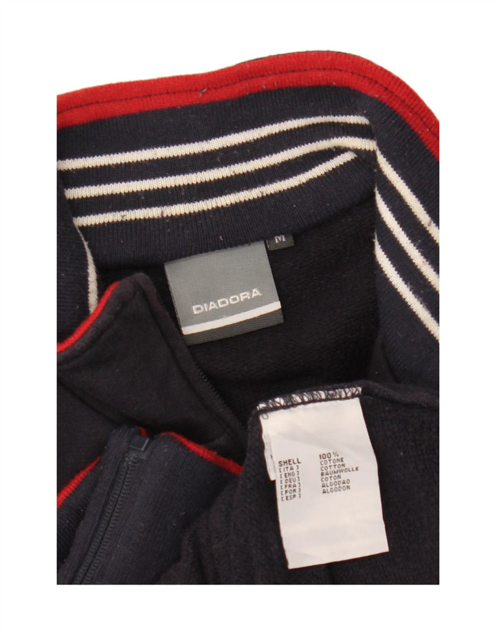 DIADORA Chaqueta superior de chándal con gráfico para hombre Algodón azul marino medio