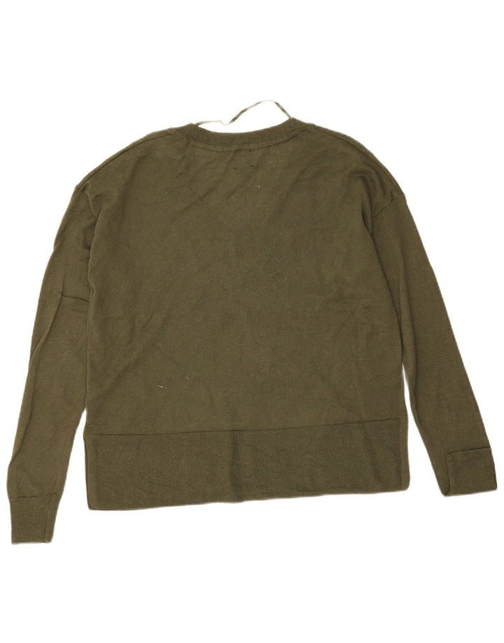 Gap Jersey extragrande con cuello en V para mujer UK 10 Small Green