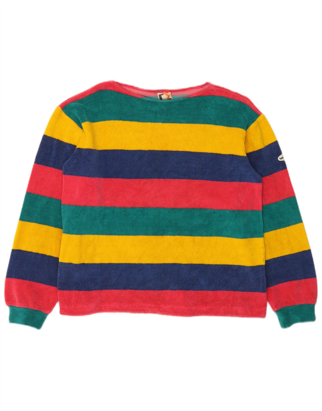 Jersey de vellón vintage para mujer IT 44 Algodón de rayas multicolor medio