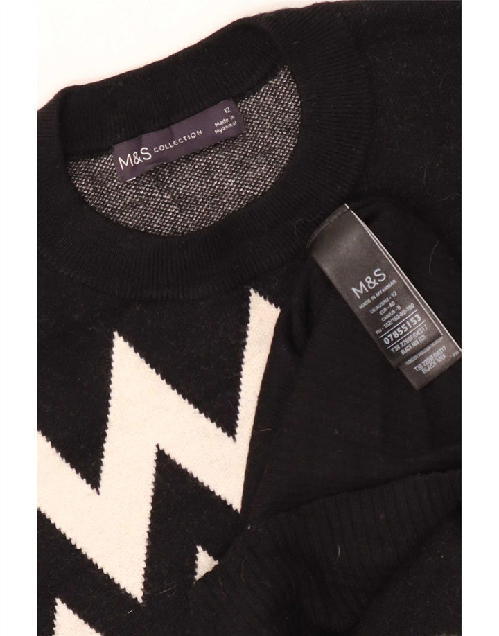 Marks & Spencer - Jersey de cuello redondo para mujer, talla 40, talla M, color negro