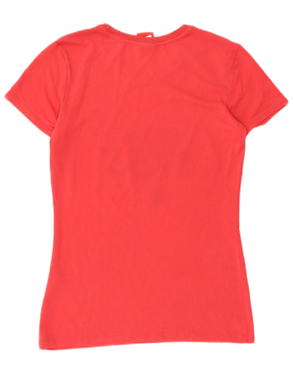 Nike Camiseta gráfica para mujer Top UK 10 Small Red Cotton