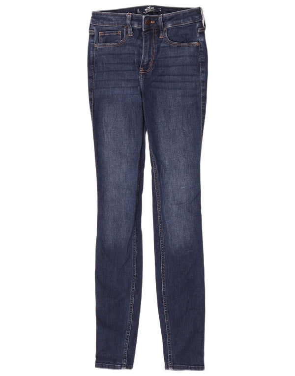 Jeans Hollister Mujer Super Ajustados De Talle Alto W24 L30 Algodón Azul