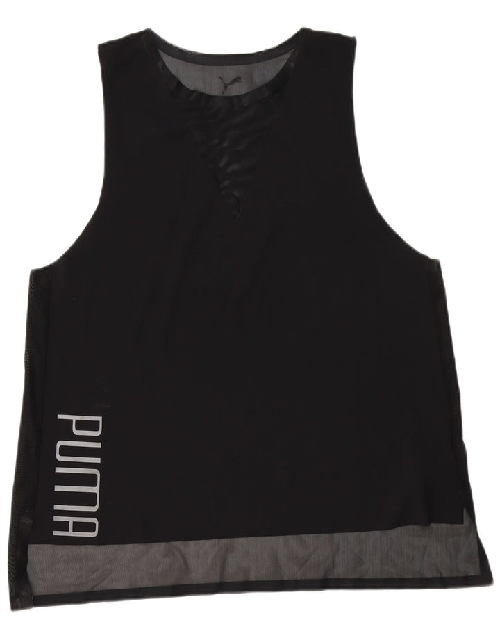 Puma Mujer Gráfico Chaleco Top UK 18 XL Poliéster Negro