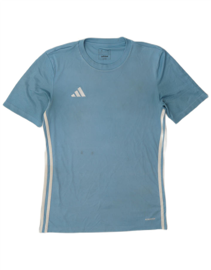 Adidas Mens Dri Fit Slim Camiseta Top Pequeño Azul